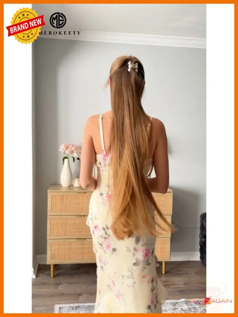 MEROKEETY Floral Maxi Dress Spaghetti Strap Wedding Guest Cocktail